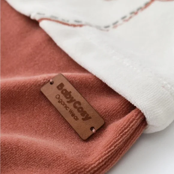 Teddy Velvet Footed Romper/ Organic Cotton. - Picture 4 of 6